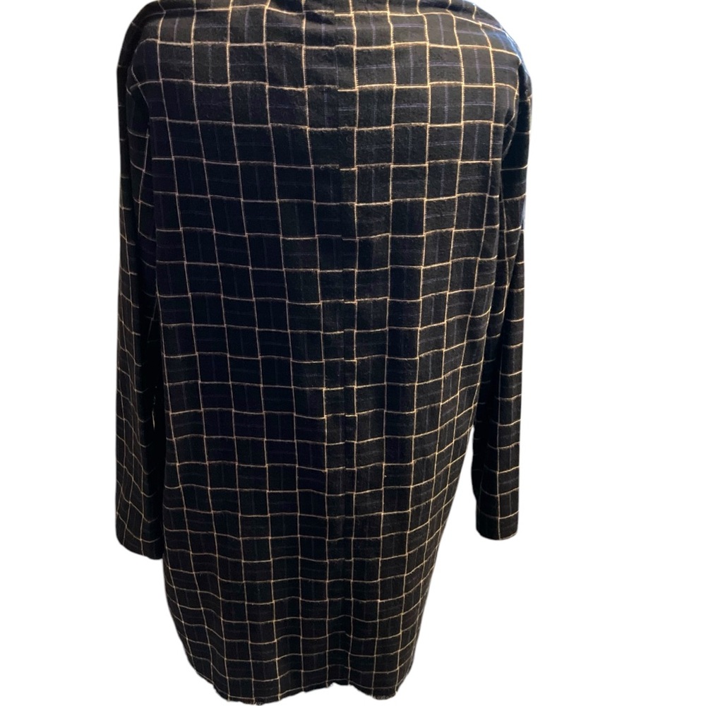 Gimmicks Black Plaid Flannel Duster size L - Picture 5 of 11